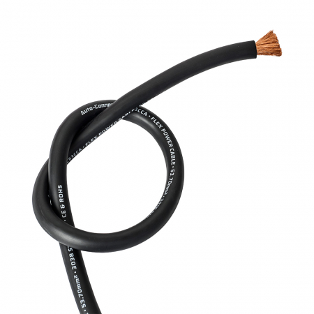 Auto-Connect svart strömkabel CCA 53.7mm², metervara i gruppen Billjud / Kablar / Strömkabel hos Winn Scandinavia AB (720PC53CCAB)