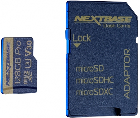 NextBase 128GB U3 Micro SD kort med adapter i gruppen Billjud / Tillbehör / Dashcam hos Winn Scandinavia AB (750SD128GBU3)