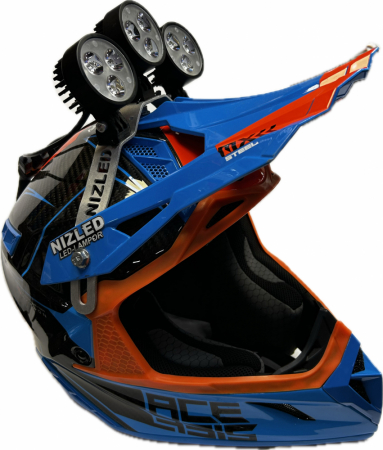 NIZLED Extreme Enduro LED-hjälmkit 3XE30 5k varmvit, li-ion batteri 15 Ah 11,1v, (3x60g/90w) i gruppen Billjud / LED-Belysning / Enduro / Hjälmkit hos Winn Scandinavia AB (871HJALMKIT153LE5K)