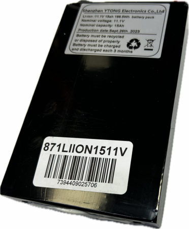 Li-ion batteri 12,6 (11,1v) 15Ah (BMS), (till E30/E60/E30D/E60D lampan) i gruppen Billjud / LED-Belysning / Enduro / Batteri hos Winn Scandinavia AB (871LIION1511V)