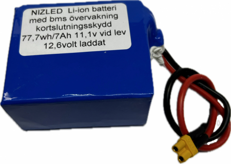 Li-ion batteri 12,6 (11,1) volt 7Ah med BMS, (batteri till Stark Varg kåpan) i gruppen Billjud / LED-Belysning / Enduro hos Winn Scandinavia AB (871LIION711V)