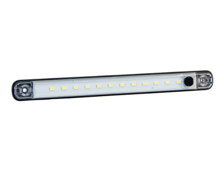 Strands Interiörbelysning Vit 237Mm Med Knapp i gruppen Billjud / LED-Belysning / LED-lampor / Interiörbelysning hos Winn Scandinavia AB (872800339)