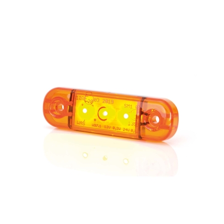 Strands Sidomarkering Slim Orange 3 LED,9-36V IP68. E-Märkt. i gruppen Billjud / LED-Belysning / LED-lampor / Extraljus hos Winn Scandinavia AB (872800340)