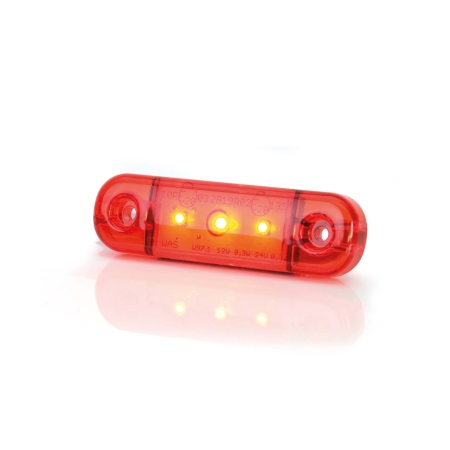 Strands Positionsljus Röd Slim 3 LED,9-36V IP68. E-Märkt. i gruppen Billjud / LED-Belysning / LED-lampor / Positionsljus hos Winn Scandinavia AB (872800341)