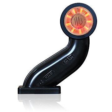 Strands Gummiarm Vit/Röd LED Vänster,Klarglas. E-Märkt 12-24V i gruppen Billjud / LED-Belysning / LED-lampor / Extraljus hos Winn Scandinavia AB (872800371VN)