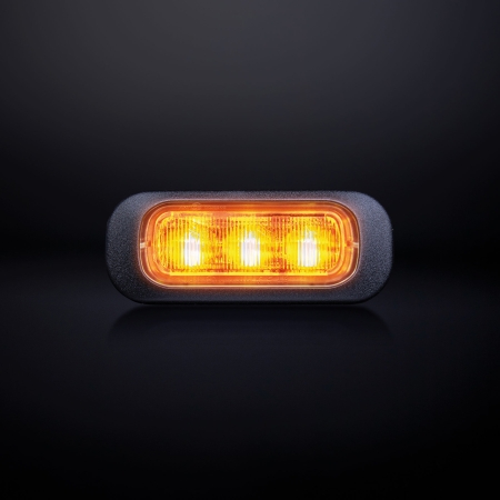 Strands Dark Knight Riktat Blixtljus Orange 3 LED Klart Lins i gruppen Billjud / LED-Belysning / LED-lampor / Blixtljus hos Winn Scandinavia AB (872850400)
