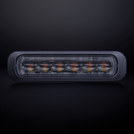 Strands Dark Knight Riktat Blixtljus Orange 6 LED Mörktonat Lins i gruppen Billjud / LED-Belysning / LED-lampor / Blixtljus hos Winn Scandinavia AB (872850404)