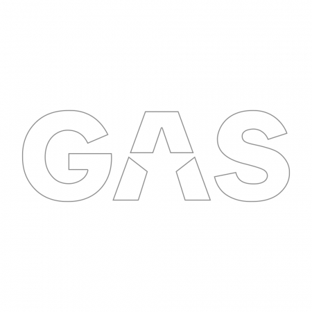 GAS-klistermärke 45x15.5cm, vit i gruppen Billjud / Tillbehör / Merchandise hos Winn Scandinavia AB (909LOGOCLW)