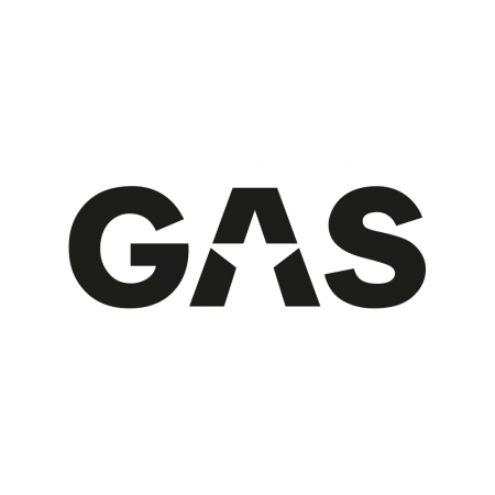 GAS-klistermärke 23x8cm, svart i gruppen Billjud / Tillbehör / Merchandise hos Winn Scandinavia AB (909LOGOCMB)