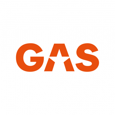 GAS-klistermärke 23x8cm, orange i gruppen Billjud / Slutsteg / Mono hos Winn Scandinavia AB (909LOGOCMO)