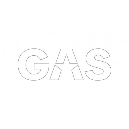 GAS-klistermärke 23x8cm, vit i gruppen Billjud / Tillbehör / Merchandise hos Winn Scandinavia AB (909LOGOCMW)