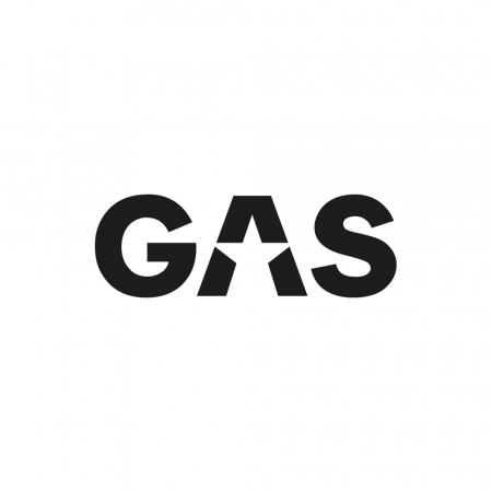 GAS-klistermärke 16x5.5cm, svart i gruppen Hemmaljud hos Winn Scandinavia AB (909LOGOCSB)