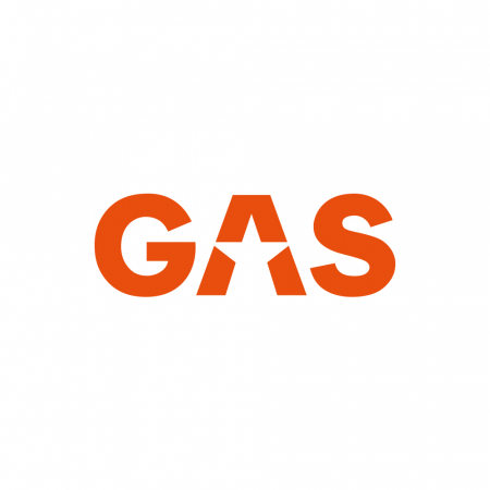 GAS-klistermärke 16x5.5cm, orange i gruppen Billjud / Tillbehör / Merchandise hos Winn Scandinavia AB (909LOGOCSO)