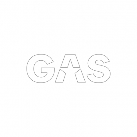 GAS-klistermärke 16x5.5cm, vit i gruppen Billjud / Tillbehör hos Winn Scandinavia AB (909LOGOCSW)