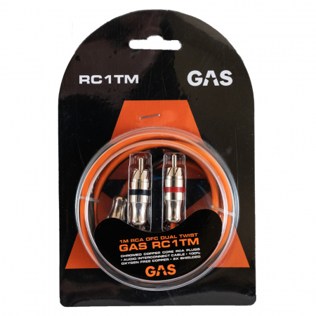 GAS RC1TM dubbelskärmad RCA-kabel, 1 meter i gruppen Billjud / Kablar / Lågnivåkabel hos Winn Scandinavia AB (910RC1TM)