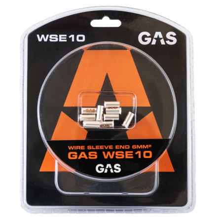 GAS 10-pack änd-/kabelhylsor, 6mm²-kabel i gruppen Billjud / Tillbehör / Monteringstillbehör hos Winn Scandinavia AB (910WSE10)