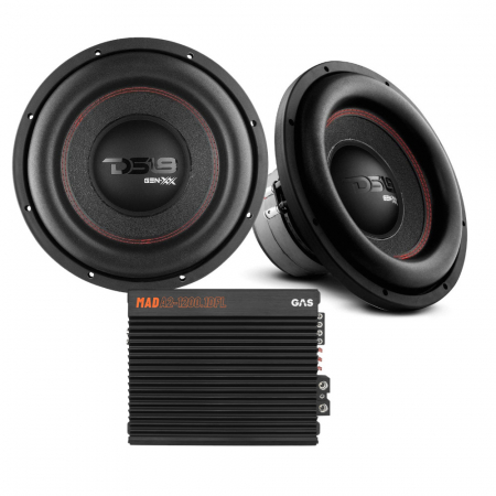 2-pack DS18 GEN-XX12.4DHE & GAS MAD A2-1200.1DFL, baspaket i gruppen Billjud / Bilhögtalare / Midbasar / Mellanregister / 6.5 tums midbas hos Winn Scandinavia AB (SETGENXX124DHEPKT2)