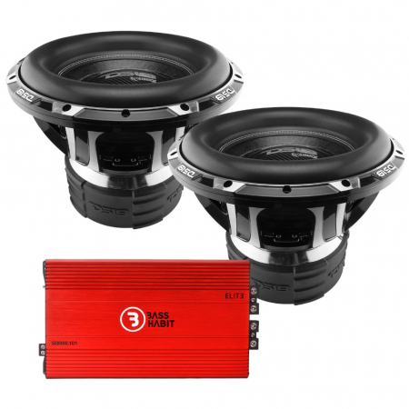 2-pack DS18 HOOLIGAN-X15.1DHE med Bass Habit SE8000.1D1, baspaket i gruppen Billjud / Bilhögtalare / Midbasar / Mellanregister / 6.5 tums midbas hos Winn Scandinavia AB (SETHOOLX151DHEPKT1)