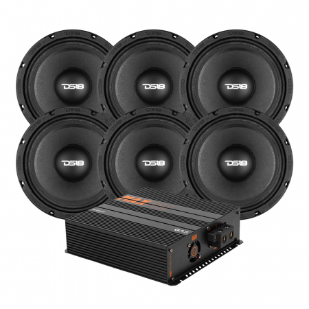 6-pack DS18 PRO-FU10.4 med MAX PA1-1500.2DZ1, SPL-paket i gruppen Billjud / Bilhögtalare / Midbasar / Mellanregister / 6.5 tums midbas hos Winn Scandinavia AB (SETPROFU104PKT1)