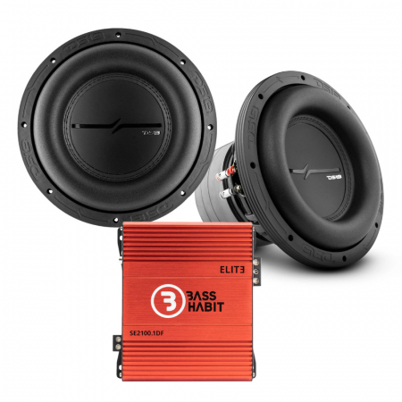 2-pack DS18 ZXI10.4D & Bass Habit SPL ELITE 2100.1D, baspaket i gruppen Billjud / Bilhögtalare / Midbasar / Mellanregister / 6.5 tums midbas hos Winn Scandinavia AB (SETZXI104DPKT1)