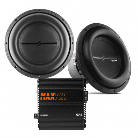 2-pack DS18 ZXI12.2D & GAS MAX PA1-3000.1DZ2, baspaket i gruppen Billjud / Bilhögtalare / Midbasar / Mellanregister / 6.5 tums midbas hos Winn Scandinavia AB (SETZXI122DPKT1)
