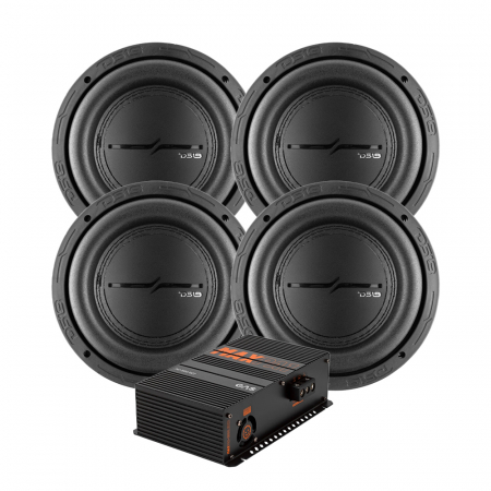 4-pack DS18 ZXI6.4D & GAS MAX PA1-1500.1DZ2, baspaket i gruppen Billjud / Bilhögtalare / Midbasar / Mellanregister / 6.5 tums midbas hos Winn Scandinavia AB (SETZXI64DPKT1)