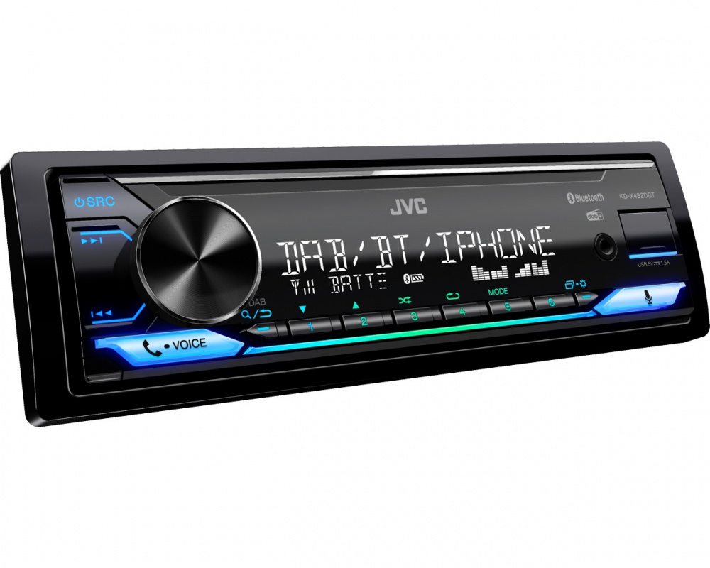 JVC KD-X482DBT bilstereo med Bluetooth, AUX/USB och DAB+