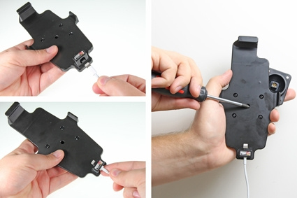 Brodit Hållare för Kabelanslutning, Apple iPhone 6 Plus/6S Plus/7 Plus/8 Plus/Xs Max