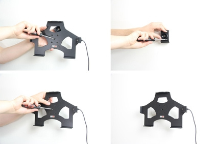 Brodit Aktiv hållare med USB-kabel och cigg-adapter, Apple iPad 4th Gen (A1458, A1459, A1460)/With Retina (Lightning Connector)