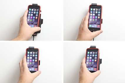 Brodit Aktiv hållare med USB-kabel och cigg-adapter, Apple iPhone 12 Mini/13 Mini/6/6S/7/8/SE 2nd Gen 2020