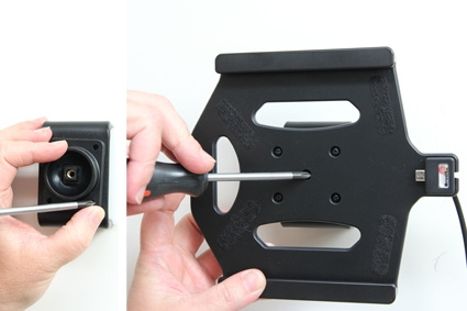 Brodit Aktiv hållare med USB-kabel och cigg-adapter, Samsung Galaxy Tab A 8.0 (2015) SM-T350 