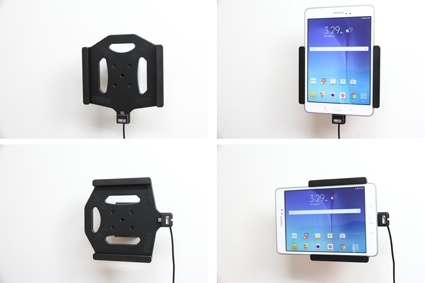 Brodit Aktiv hållare med USB-kabel och cigg-adapter, Samsung Galaxy Tab A 8.0 (2015) SM-T350 