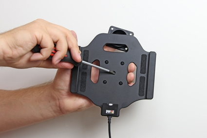 Brodit Aktiv hållare med USB-kabel och cigg-adapter, Apple iPad Mini 2019/4 (A1538, A1550)/5th Gen (A2124, A2125, A2126, A2133)