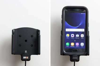 Brodit Aktiv hållare med USB-kabel och cigg-adapter, Samsung Galaxy S7 