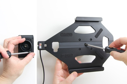 Brodit Aktiv hållare med USB-kabel och cigg-adapter, Samsung Galaxy Tab A 10.1 (2016) SM-T580/SM-T585 