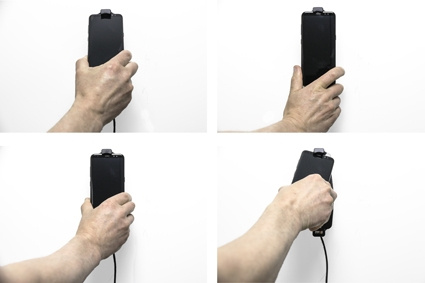 Brodit Aktiv hållare med USB-kabel och cigg-adapter, Samsung Galaxy S10/S8/S9