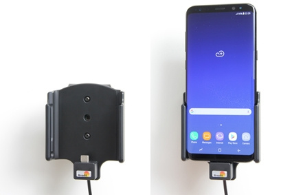 Brodit Aktiv hållare med USB-kabel och cigg-adapter, Samsung Galaxy S8+ 
