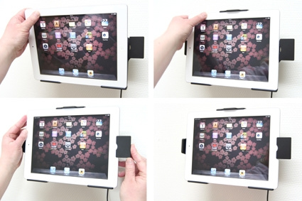 Brodit Aktiv hållare för fast installation, Apple iPad 2 (A1395, A1396, A1397)/3rd Gen (A1416, A1430, A1403)
