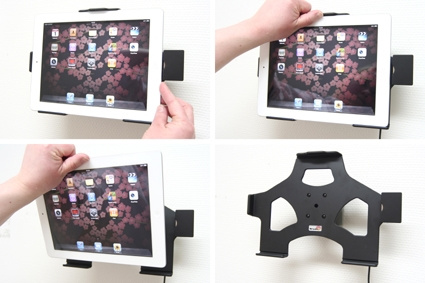 Brodit Aktiv hållare för fast installation, Apple iPad 2 (A1395, A1396, A1397)/3rd Gen (A1416, A1430, A1403)