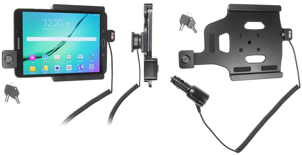 Brodit Hållare med nyckel-lås, Samsung Galaxy Tab S2 8.0 SM-T713 /SM-T719 