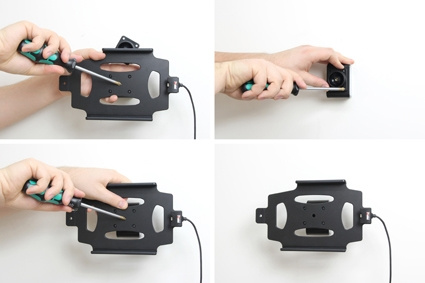 Brodit Hållare med nyckel-lås, Apple iPad Mini 2 (A1489, A1490, A1491)/3 (A1599, A1600)/Retina