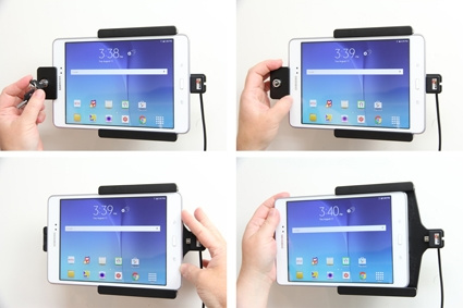 Brodit Hållare med nyckel-lås, Samsung Galaxy Tab A 8.0 (2015) SM-T350 