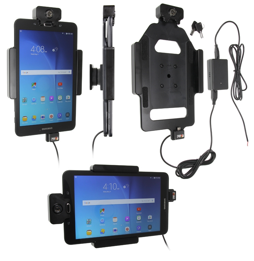 Brodit Hållare med nyckel-lås, Samsung Galaxy Tab E 8.0 