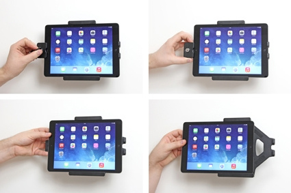 Brodit Hållare med nyckel-lås, Apple iPad 5th Gen (A1822, A1823)/9.7 6th Gen (A1893, A1954)/9.7 New/Air (A1474, A1475, A1476)