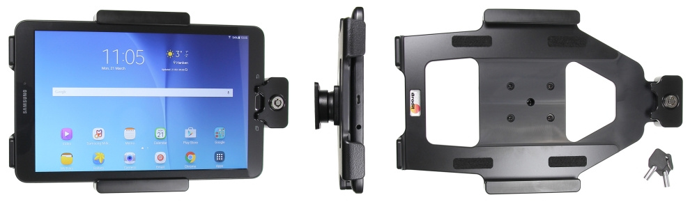 Brodit Hållare med nyckel-lås, Samsung Galaxy Tab E 9.6 