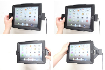 Brodit Hållare med fjäder-lås, Apple iPad 3rd Gen (A1416, A1430, A1403) 