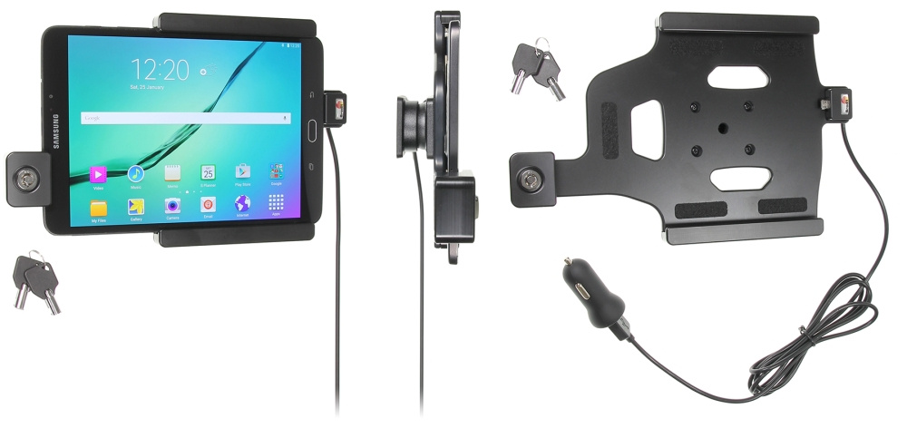 Brodit Hållare med nyckel-lås, Samsung Galaxy Tab S2 8.0 SM-T713 /SM-T719 