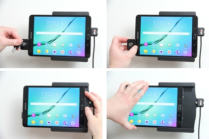 Brodit Hållare med nyckel-lås, Samsung Galaxy Tab S2 8.0 SM-T713 /SM-T719 