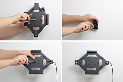 Brodit Hållare med fjäder-lås, Apple iPad 5th Gen (A1822, A1823)/9.7 6th Gen (A1893, A1954)/9.7 New/Air (A1474, A1475, A1476)