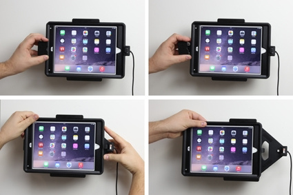 Brodit Hållare med fjäder-lås, Apple iPad Air 2 (A1566, A1567) 